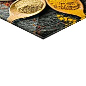 Foto op glas (Herbs on Spoons I, b x h: 30 x 30 cm) | BAUHAUS