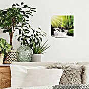 Foto op glas (Sunbeam Waterfall, b x h: 30 x 30 cm) | BAUHAUS