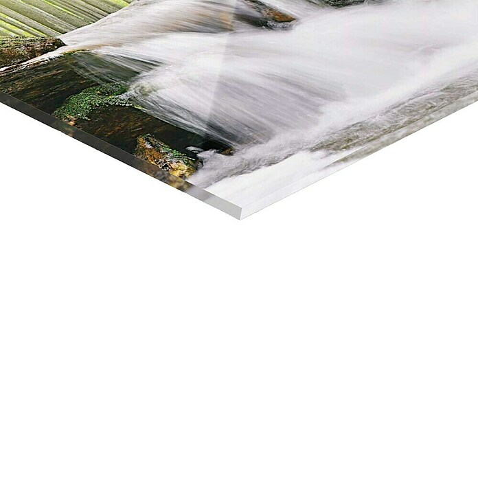 Foto op glas (Sunbeam Waterfall, b x h: 30 x 30 cm) | BAUHAUS