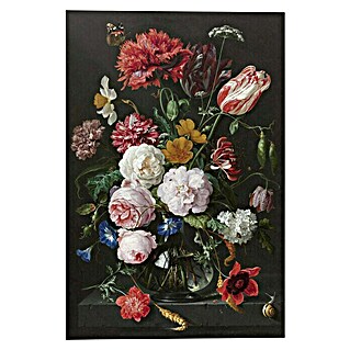 Decoratief paneel (De Heem - Stil Life with Flowers in a Glass Vase, b x h: 60 x 90 cm)