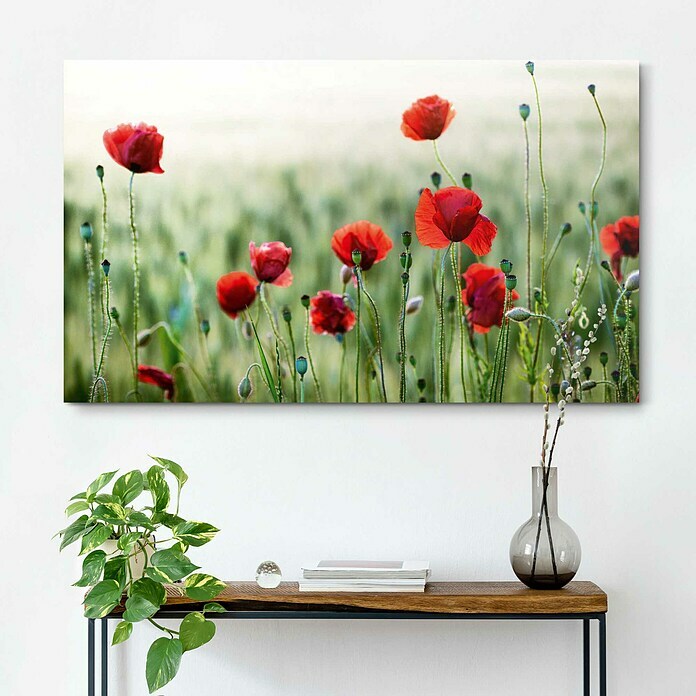 Holzbild Deco BlockWild Poppies, B x H: 118 x 70 cm Mood Shot