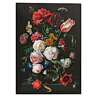 Reinders Decopanel (De Heem - Stil Life with Flowers in a Glass Vase, B x H: 100 x 140 cm)