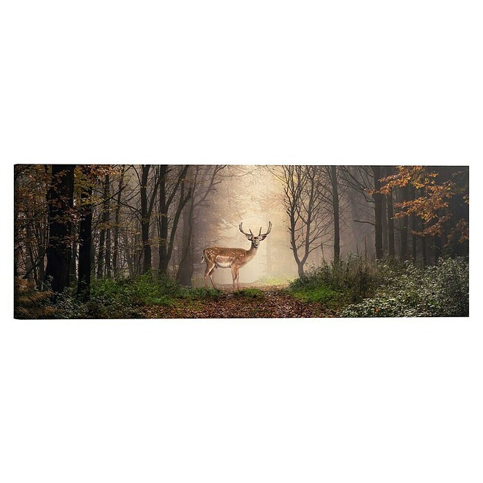 Holzbild Deco BlockMajestic Deer, B x H: 118 x 40 cm Front View