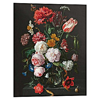 Decoratief paneel (De Heem - Stil Life with Flowers in a Glass Vase, b x h: 40 x 50 cm)