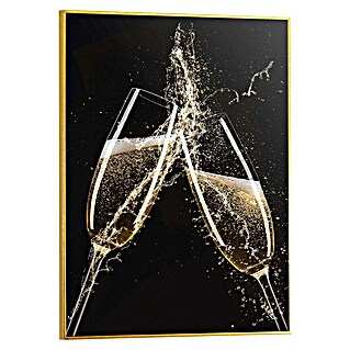 Canvasschilderij (Champagne, b x h: 30 x 40 cm)