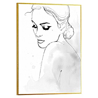 Canvasschilderij (Female Face, b x h: 30 x 40 cm)