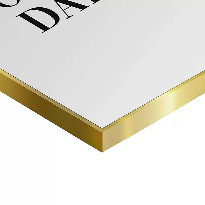 Reinders Bild Slim Frame Gold - Don´t Be Like, B x H: 30 x 40 cm - Weißes Schild mit schwarzem Text und Goldrahmen.