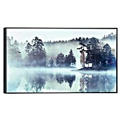 Foto op canvas (Misty Lake, b x h: 118 x 70 cm) | BAUHAUS
