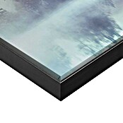 Foto op canvas (Misty Lake, b x h: 118 x 70 cm) | BAUHAUS