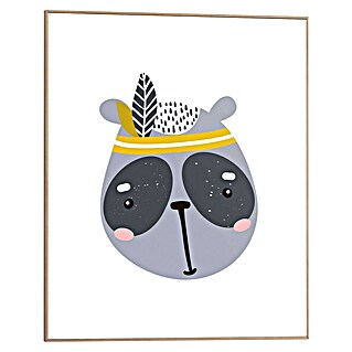 Canvasschilderij Slim Frame (Panda Kids Grey, b x h: 40 x 50 cm)