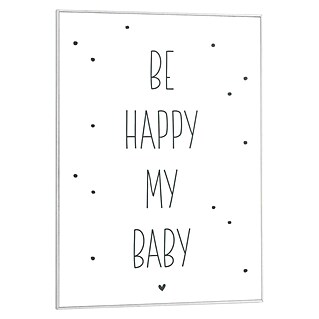 Canvasschilderij Slim Frame (Be Happy My Baby, b x h: 50 x 70 cm)