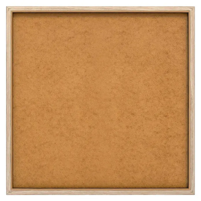 Reinders Bild Slim Frame Wood - Illustrated Leafs, B x H: 50 x 50 cm - Quadratischer Holzrahmen mit hellbrauner MDF-Platte. Der Rahmen bietet eine neutrale Fläche für Notizen, Bilder oder Präsentationen.
