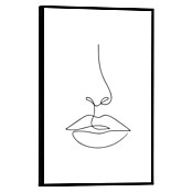 Reinders Bild Slim Frame Black (Lips in Lines, B x H: 20 x 30 cm) | BAUHAUS