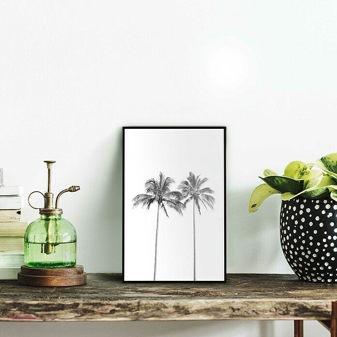 Reinders Bild Slim Frame Black (Two Palmtrees, B x H: 20 x 30 cm) | BAUHAUS