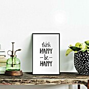 Reinders Bild Slim Frame Black (Think Happy, B x H: 20 x 30 cm) | BAUHAUS