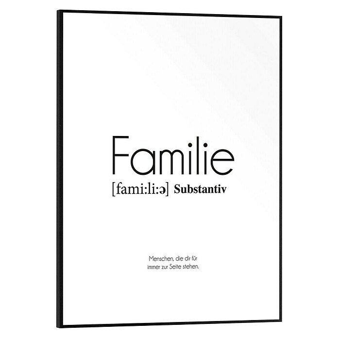 Reinders Bild Slim Frame Black (Familie, B x H: 30 x 40 cm) | BAUHAUS