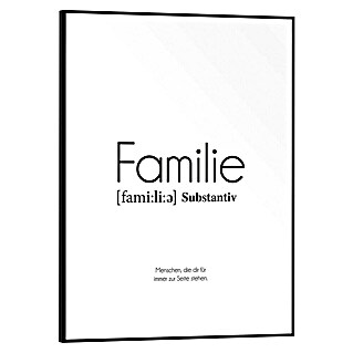 Reinders Bild Slim Frame Black (Familie, B x H: 30 x 40 cm)