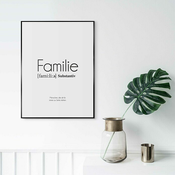 Reinders Bild Slim Frame Black (Familie, B x H: 30 x 40 cm) | BAUHAUS