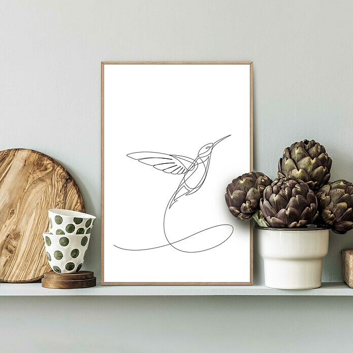 Reinders Bild Slim Frame Wood (Hummingbird, B x H: 20 x 30 cm) | BAUHAUS