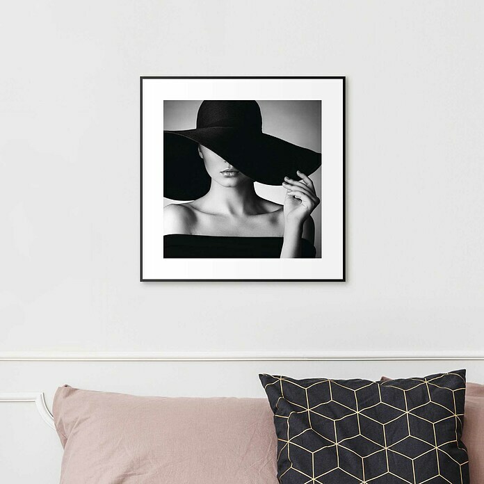 Canvasschilderij Framed Art Print (Black Hat, b x h: 53 x 53 cm) | BAUHAUS