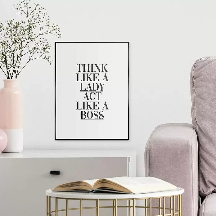 Reinders Bild Slim Frame Black - Think Like, B x H: 30 x 40 cm - Stimmungsaufnahme