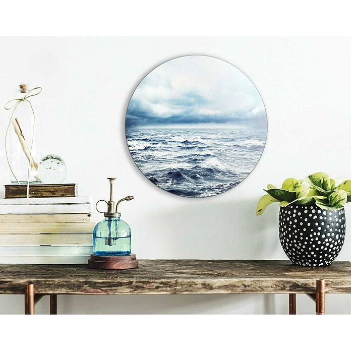 Houten tekstbord (Ocean, Diameter: 50 cm) | BAUHAUS