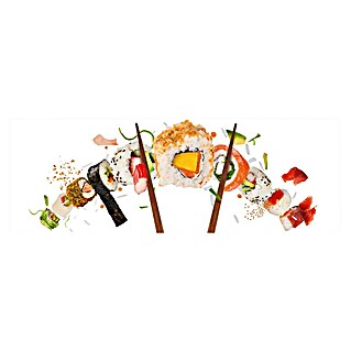 Foto op glas (Sushi Roll, b x h: 95 x 33 cm)