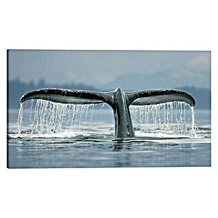 Houten tekstbord Deco Block (Whale Tail, b x h: 118 x 70 cm)
