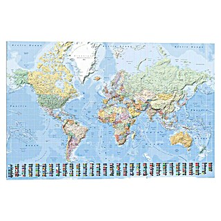 Reinders Decopanel (Worldmap Flags, B x H: 90 x 60 cm)