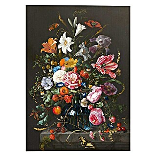 Foto op glas Fine Art (Heem Flowers, b x h: 100 x 140 cm)