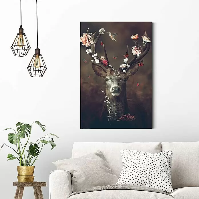 Reinders Decopanel - Fauna Flora Deer, B x H: 60 x 90 cm - Stimmungsaufnahme