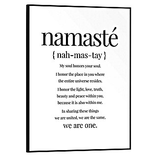 Reinders Bild Slim Frame Black (Yoga Quote, B x H: 30 x 40 cm)