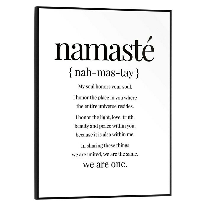 Reinders Bild Slim Frame Black (Yoga Quote, B x H: 30 x 40 cm) | BAUHAUS