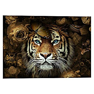 Foto op glas Fine Art (Heerink Autumn Tiger, b x h: 140 x 100 cm)
