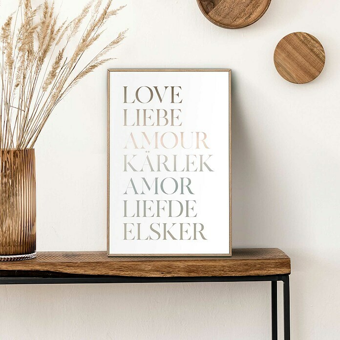 Reinders Bild Slim Frame Wood (Love, B x H: 20 x 30 cm) | BAUHAUS