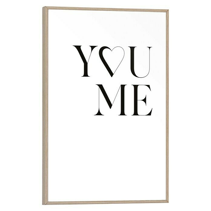 Reinders Bild Slim Frame Wood (You Love Me, B x H: 20 x 30 cm) | BAUHAUS