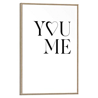 Reinders Bild Slim Frame Wood (You Love Me, B x H: 20 x 30 cm)