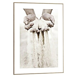 Reinders Bild Slim Frame Wood (Hands in Sand, B x H: 50 x 70 cm)