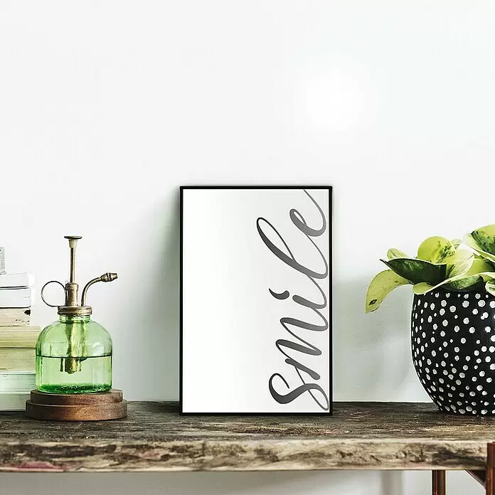 Reinders Bild Slim Frame Black - Smile, B x H: 20 x 30 cm - Stimmungsaufnahme