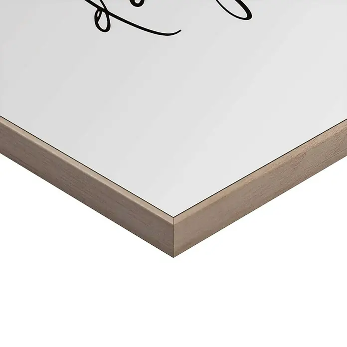 Reinders Bild Slim Frame Wood - Oh Happy Day, B x H: 20 x 30 cm - Nahaufnahme einer gerahmten Leinwand mit einem schlichten Holzrahmen, der das Kunstwerk elegant betont. Perfekt für moderne Akzente im Raum.