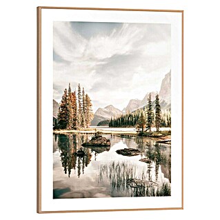 Reinders Bild Slim Frame Wood (Spirit Island, B x H: 30 x 40 cm)