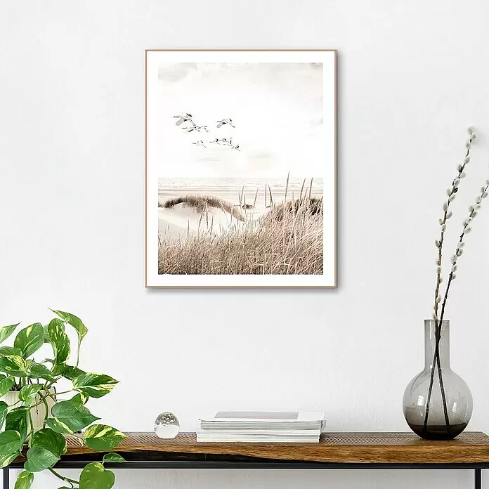 Reinders Bild Slim Frame Wood - Botanical Beach, B x H: 40 x 50 cm - Stimmungsaufnahme