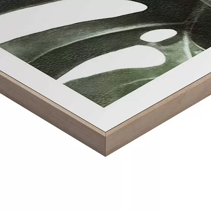 Reinders Bild Slim Frame Wood - Macro Monstera, B x H: 50 x 70 cm - Detailaufnahme