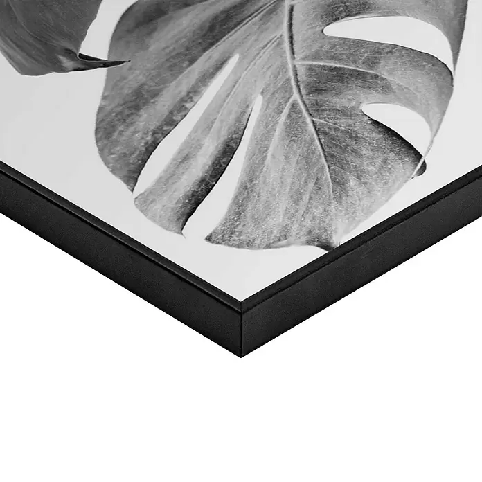 Reinders Bild Slim Frame Black - Monstera Black, B x H: 40 x 50 cm - Detailaufnahme