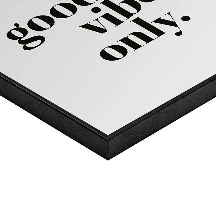 Reinders Bild Slim Frame Black (Good Vibes Only, B x H: 50 x 50 cm) | BAUHAUS