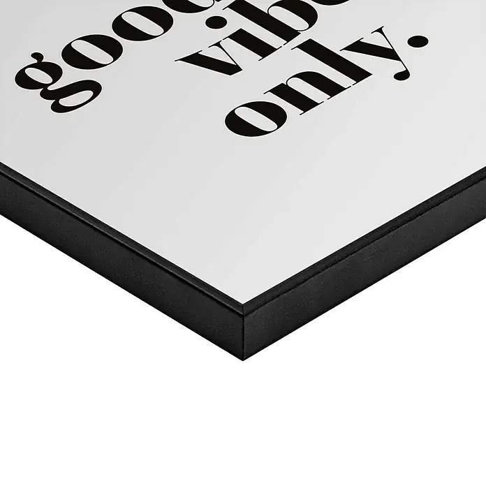 Reinders Bild Slim Frame Black - Good Vibes Only, B x H: 50 x 50 cm - Detailaufnahme