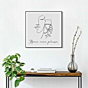 Reinders Bild Slim Frame Black (More Wine Please, B x H: 50 x 50 cm) | BAUHAUS