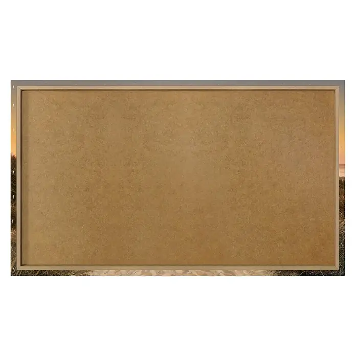 Reinders Holzbild Deco Block - Beachpath Sunset, B x H: 118 x 70 cm - Nahaufnahme einer rechteckigen Leinwand mit Holzrahmen, ideal für kreative Kunstprojekte und Präsentationen.