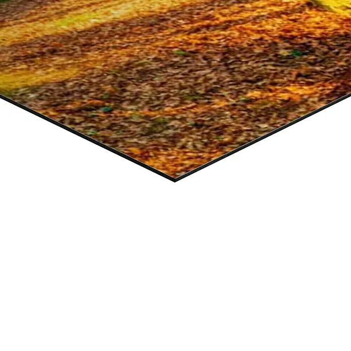 Reinders Decopanel - Spring Woods, B x H: 156 x 52 cm - Detailaufnahme einer Textur aus Braun- und Gelbtönen, möglicherweise Blätter oder Erde, eingefangen in einem kreativen Bildausschnitt.