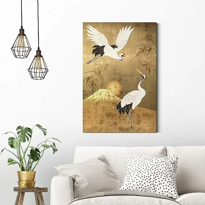 Reinders Decopanel - Japanese Cranebirds, B x H: 60 x 90 cm - Stimmungsaufnahme